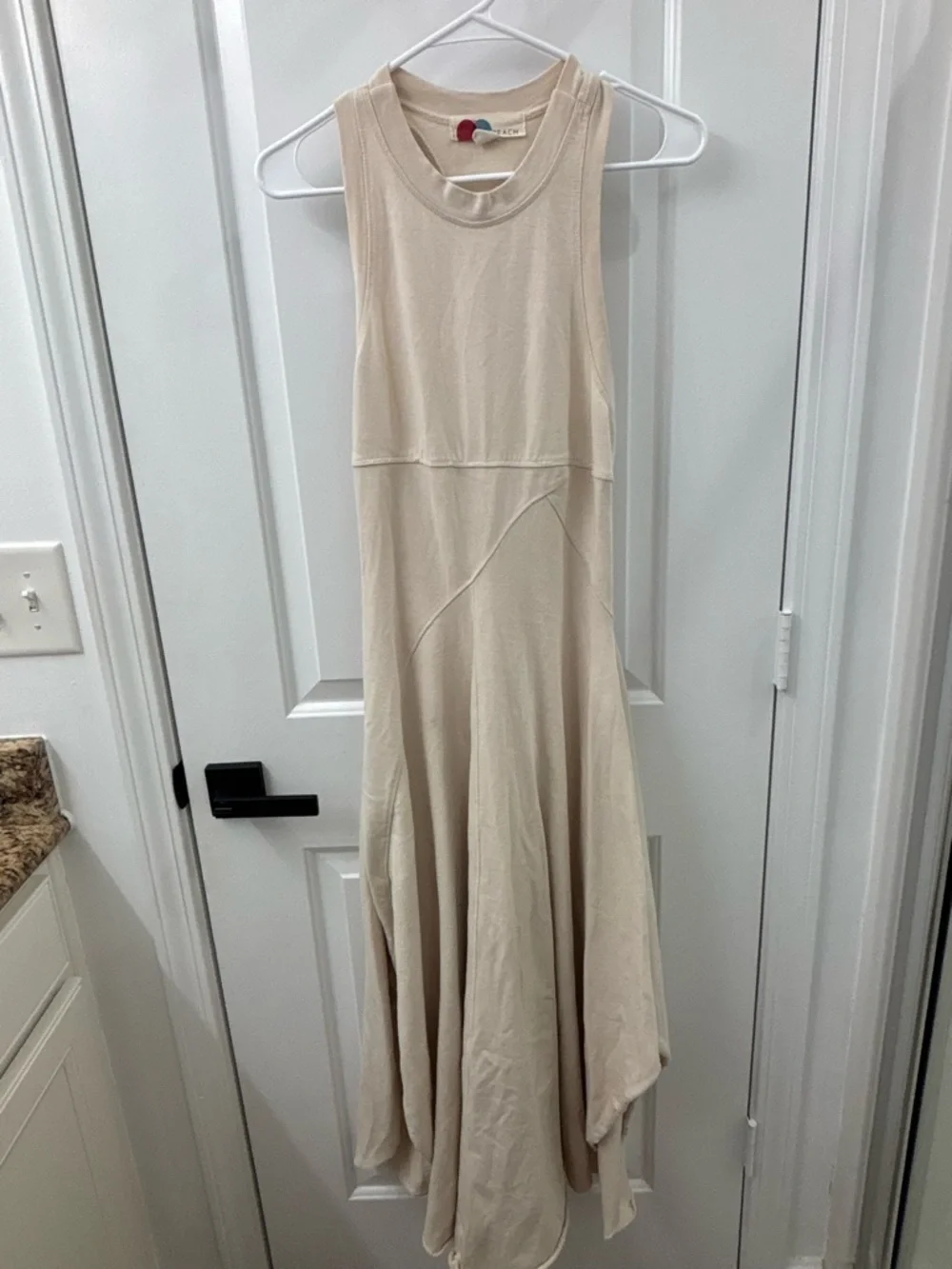 Free People Cream Halter Midi Dress